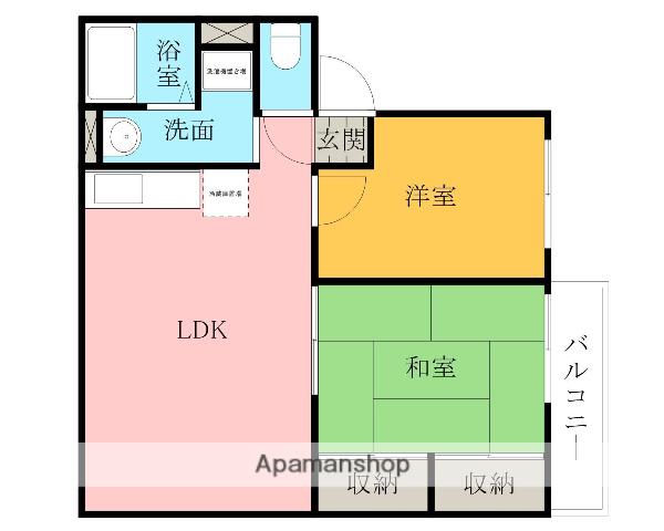 ソファレおおまち(2LDK/2階)の間取り写真