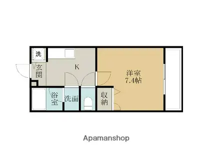 フジパレス貝塚半田(1K/2階)の間取り写真