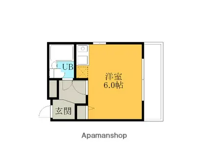 オリーブ下松(1K/1階)の間取り写真