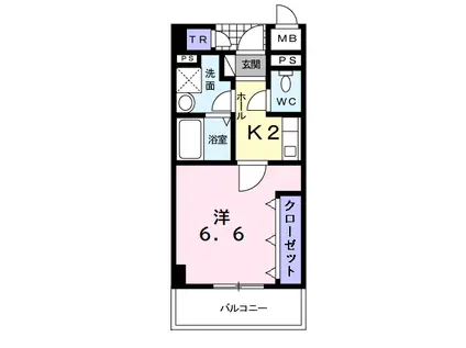パルクアヴニュ(1K/2階)の間取り写真