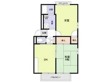 エステートピア上松(2DK/2階)の間取り写真