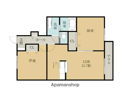 MAISON PUSPA(2LDK/1階)の間取り写真