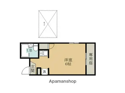 ヒルズ額原(ワンルーム/2階)の間取り写真