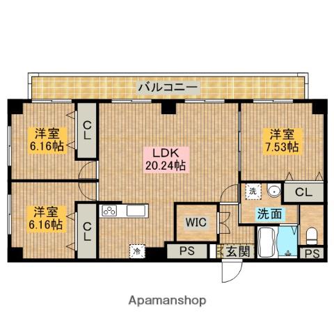 シュライク21(3LDK/6階)の間取り写真