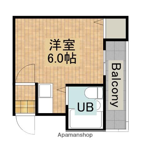 ハイム上高地7番館(1K/3階)の間取り写真