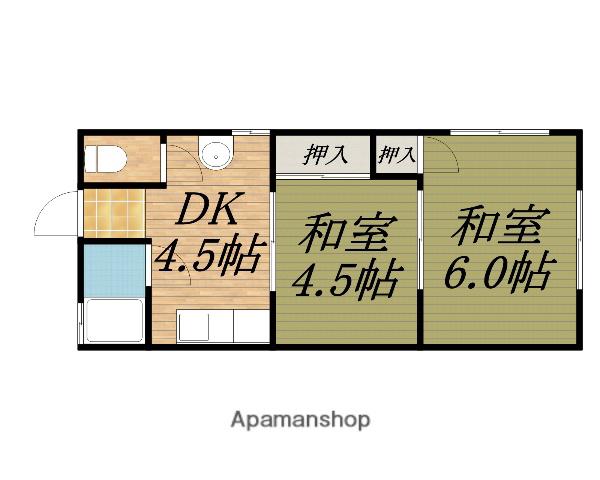 日高マンション(2DK/3階)の間取り写真