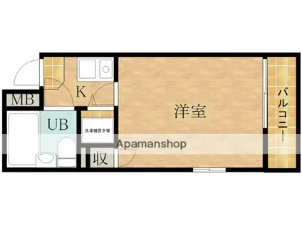 シャルマンフジ 久米田五番館(1K/3階)の間取り写真