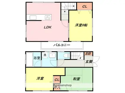 箕面エスペランサⅡ(3LDK/2階)の間取り写真