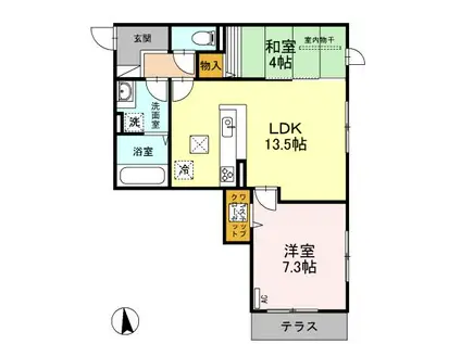 CASA FILANTE VOL2(2LDK/1階)の間取り写真