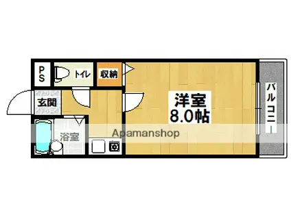 大阪メトロ御堂筋線 なかもず駅(大阪メトロ) 徒歩9分 4階建 築31年(1K/2階)の間取り写真