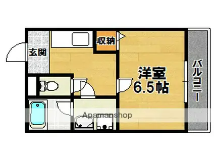 COZY HOUSE GUMINOKI(1K/1階)の間取り写真