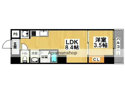 GARDENIA堺東(1LDK/5階)の間取り写真