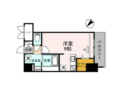 ラルーチェ北梅田(ワンルーム/4階)の間取り写真