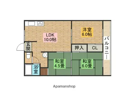 カサ・ユミーナ(3LDK/1階)の間取り写真