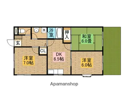 ローズガーデン(3DK/1階)の間取り写真