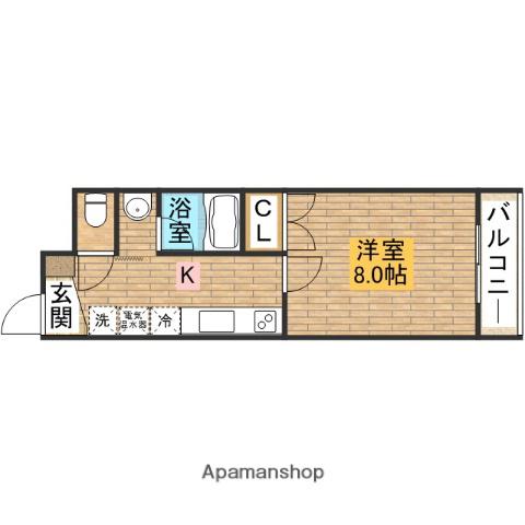 宿院PCハイツ(1K/2階)の間取り写真
