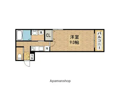 中谷ビル(1K/3階)の間取り写真