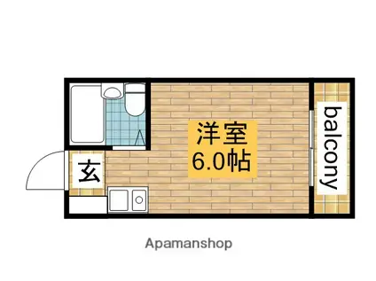 三国ヶ丘レジデンス(ワンルーム/3階)の間取り写真