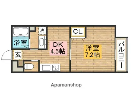 アネックスNANIWA(1DK/2階)の間取り写真