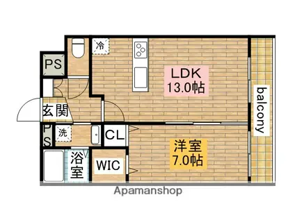 シャーメゾン賑町(1LDK/3階)の間取り写真