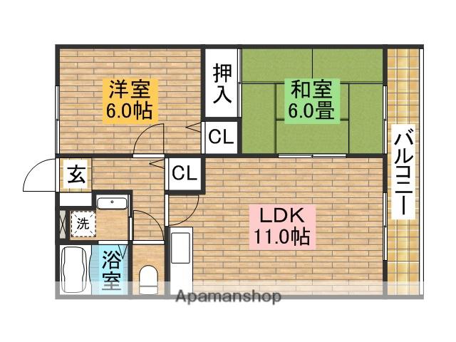 グランパルク(2LDK/1階)の間取り写真