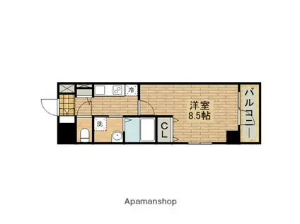 SIGNET百舌鳥(1K/4階)の間取り写真