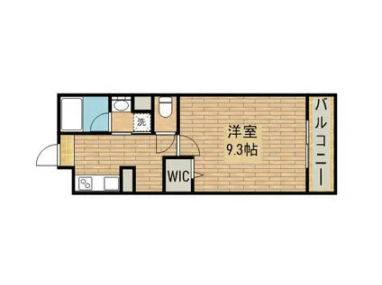 フォレストガーデン北花田(1K/1階)の間取り写真