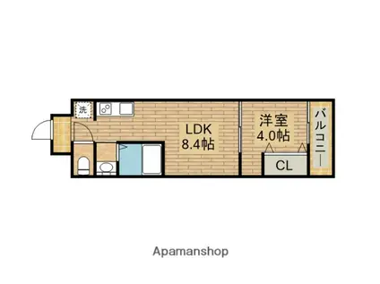 GARDENIA堺東(1LDK/10階)の間取り写真