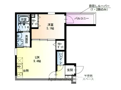 フジパレス堺北花田5番館(1LDK/1階)の間取り写真