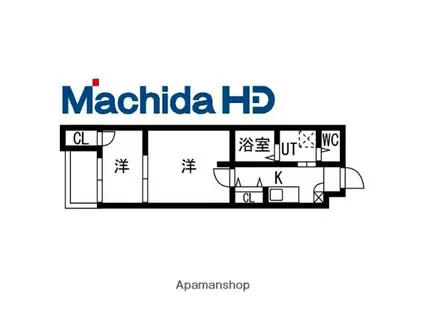 シーエムアンウエスト(2K/1階)の間取り写真