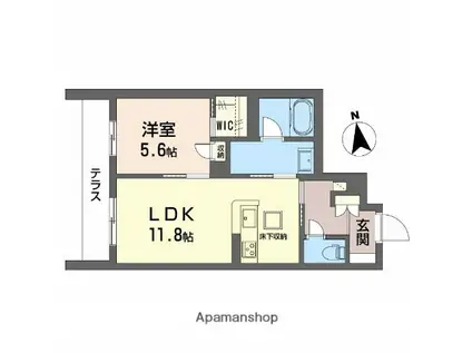 シャーメゾン東雲(1LDK/1階)の間取り写真