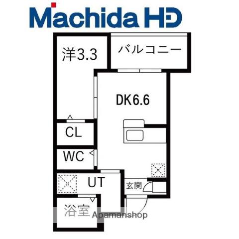 大浜北町シーエム・シス(1DK/4階)の間取り写真