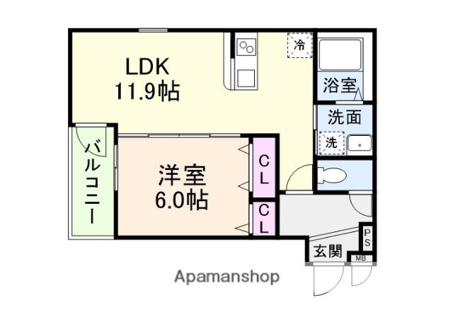 プライムメゾン・ルナ(1LDK/3階)の間取り写真