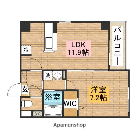 シエロ アズール(1LDK/2階)の間取り写真