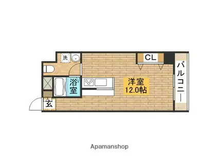 TKアンバーコート中百舌鳥(ワンルーム/5階)の間取り写真