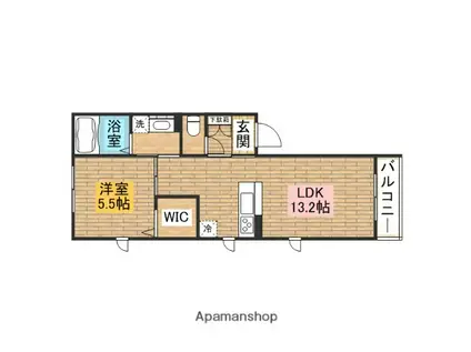 SHAMAISON PREMIAS(1LDK/3階)の間取り写真