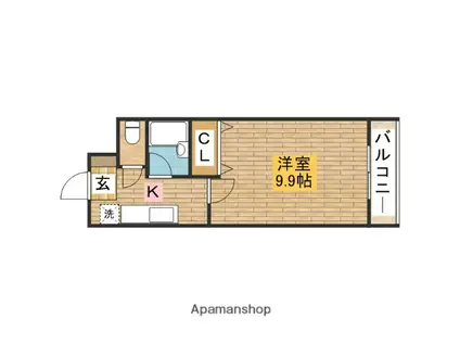 プレジデント21(1K/3階)の間取り写真