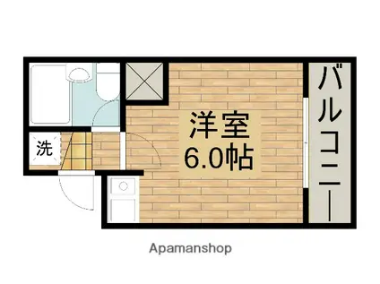 アルヴィラージュ(ワンルーム/3階)の間取り写真