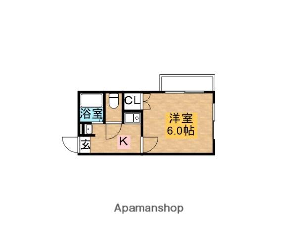 メゾン明日香(1K/2階)の間取り写真
