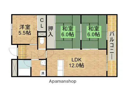 エンデバー高石(3LDK/3階)の間取り写真