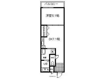 フジパレス浜寺サウスⅠ番館(1DK/1階)の間取り写真