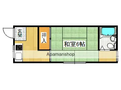 荒木ハイツ(1DK/1階)の間取り写真