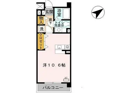 エスタシオン高石(ワンルーム/2階)の間取り写真