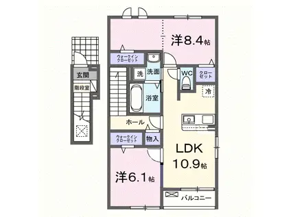 南海電鉄南海本線 高石駅 徒歩11分 2階建 新築(2LDK/2階)の間取り写真