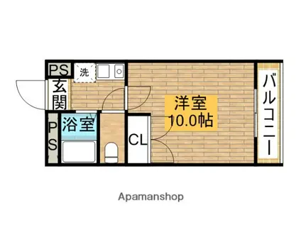 プランドールいずみ(1K/3階)の間取り写真