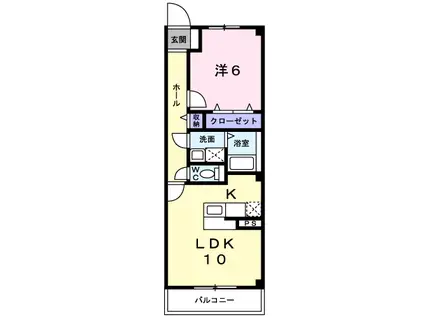 セイバリーレイン(1LDK/1階)の間取り写真