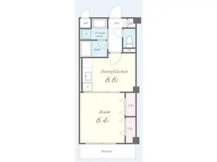 ブランチェリー新石切(1DK/3階)の間取り写真