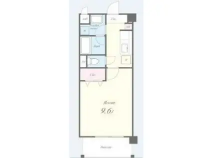 カーサリーヴァドゥーエ(1K/2階)の間取り写真