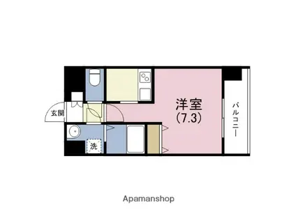 メゾンルージュ玉造EST(1K/7階)の間取り写真