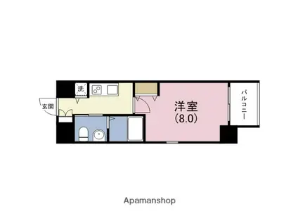 ISM谷町六丁目(1K/5階)の間取り写真